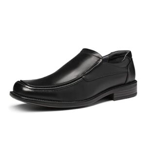 Bruno Marc Men's Goldman-02 Black Slip on Leather Lined Square Toe Dress Loafers Shoes for Casual Weekend Formal Work - 8 M US