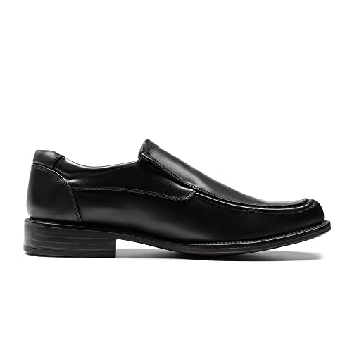 Bruno Marc Men's Goldman-02 Black Slip on Leather Lined Square Toe Dress Loafers Shoes for Casual Weekend Formal Work - 8 M US