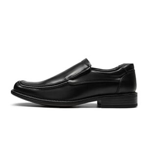 Bruno Marc Men's Goldman-02 Black Slip on Leather Lined Square Toe Dress Loafers Shoes for Casual Weekend Formal Work - 8 M US