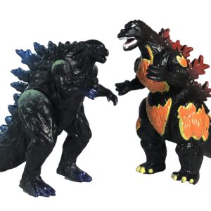 TwCare Set of 10 Godzilla Toys, Movable Joint Action Figures, King of The Monsters vs Kong Mini Dinosaur Mothra Imago Burning Heisei Mecha Ghidorah Playsets Kids Birthday Cake Toppers Pack