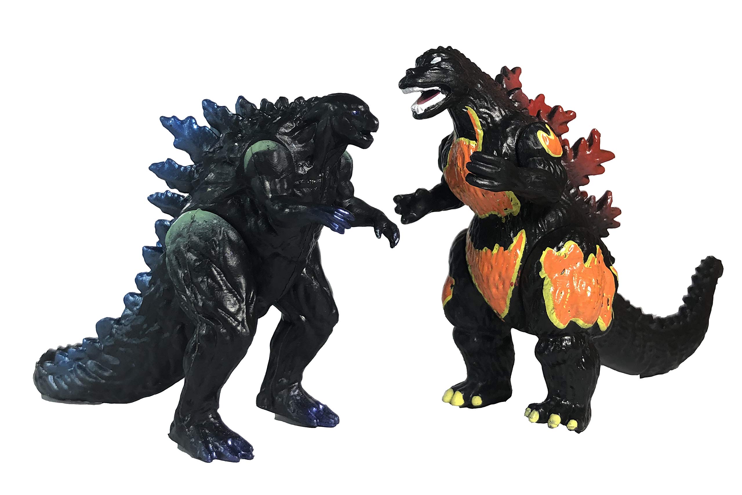 TwCare Set of 10 Godzilla Toys, Movable Joint Action Figures, King of The Monsters vs Kong Mini Dinosaur Mothra Imago Burning Heisei Mecha Ghidorah Playsets Kids Birthday Cake Toppers Pack