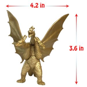 TwCare Set of 10 Godzilla Toys, Movable Joint Action Figures, King of The Monsters vs Kong Mini Dinosaur Mothra Imago Burning Heisei Mecha Ghidorah Playsets Kids Birthday Cake Toppers Pack