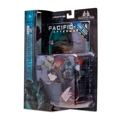 Pacific Rim McFarlane Toys Leatherback (Kaiju) 4" Scale Figure Playset with Comic