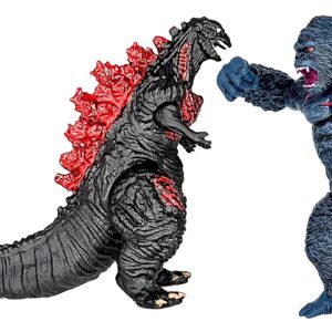 TwCare Exclusive 10-Piece Godzilla vs Kong Action Figure Set with Movable Joints and Cake Toppers