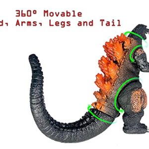 TwCare Burning Godzilla 1995, Movie Series King of The Monsters Movable Joints Action Figures Birthday Gift for Boys and Girls