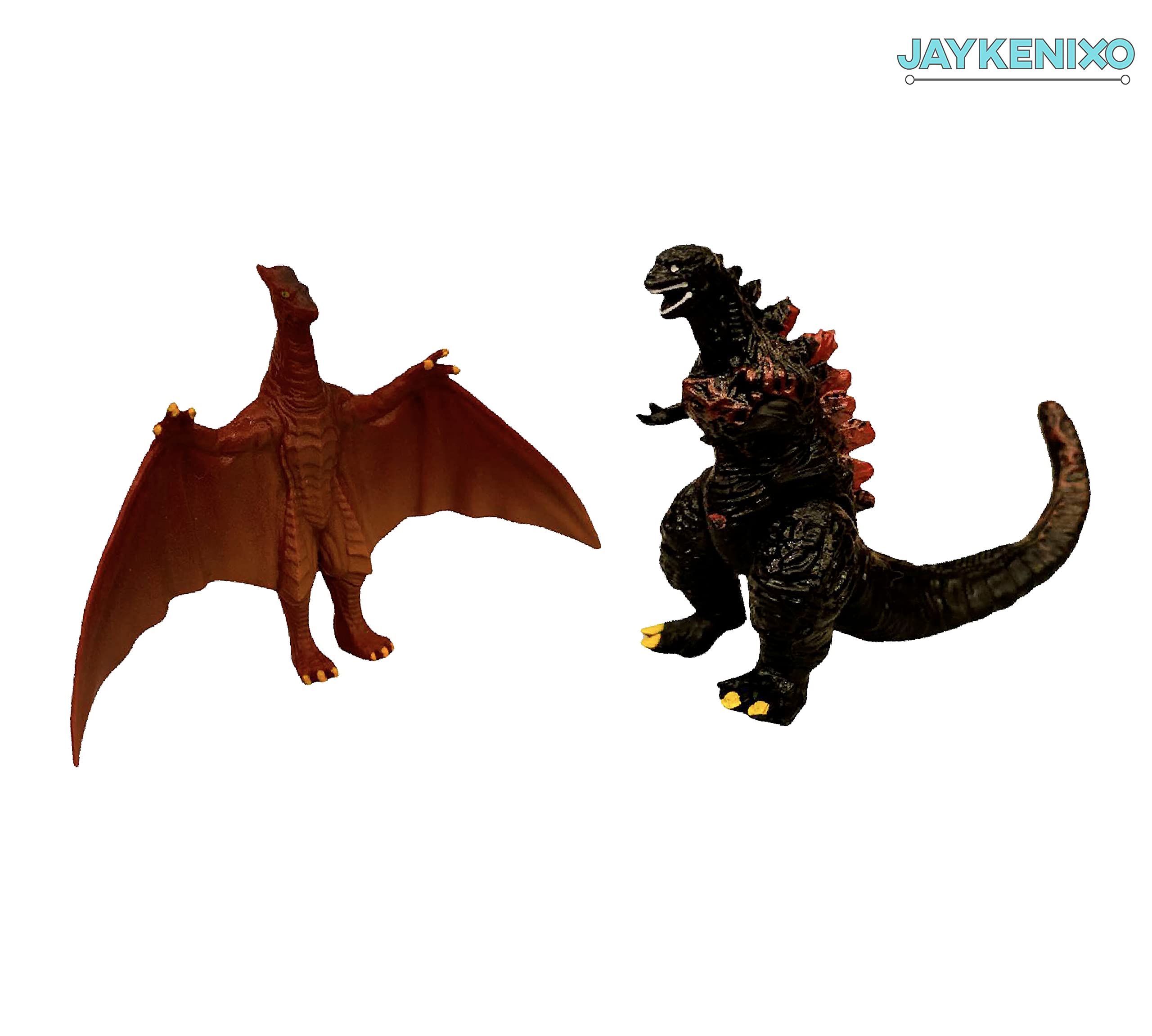 JAYKENIXO 2pcs Dragons and 10pcs Mini Action Figures Toys Set