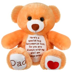 sympathy bears for boys and girls loss of dad, memorial stuffed animal for loss of dad boys and girls sympathy gift for grieving bear plush toy for condolences memorial loss of loved