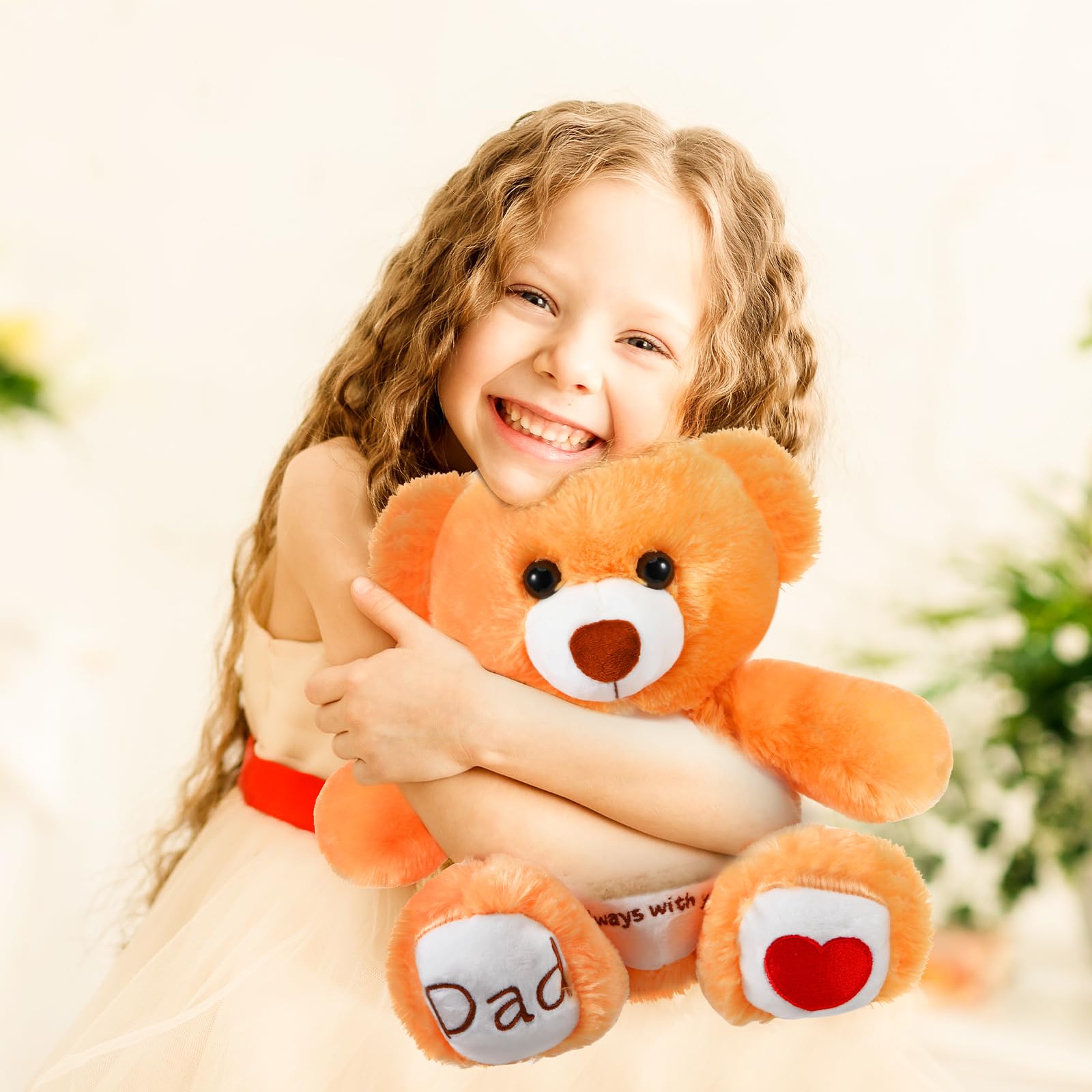 Sympathy Bears for Boys and Girls Loss of Dad, Memorial Stuffed Animal for Loss of Dad Boys and Girls Sympathy Gift for Grieving Bear Plush Toy for Condolences Memorial Loss of Loved