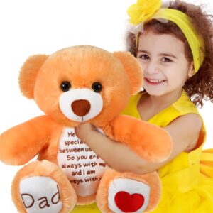 Sympathy Bears for Boys and Girls Loss of Dad, Memorial Stuffed Animal for Loss of Dad Boys and Girls Sympathy Gift for Grieving Bear Plush Toy for Condolences Memorial Loss of Loved