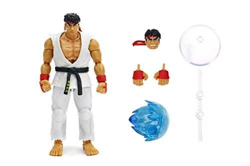 Jada Toys Street Fighter II 6" Ryu Action Figure, Toys for Kids and Adults