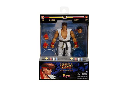 Jada Toys Street Fighter II 6" Ryu Action Figure, Toys for Kids and Adults