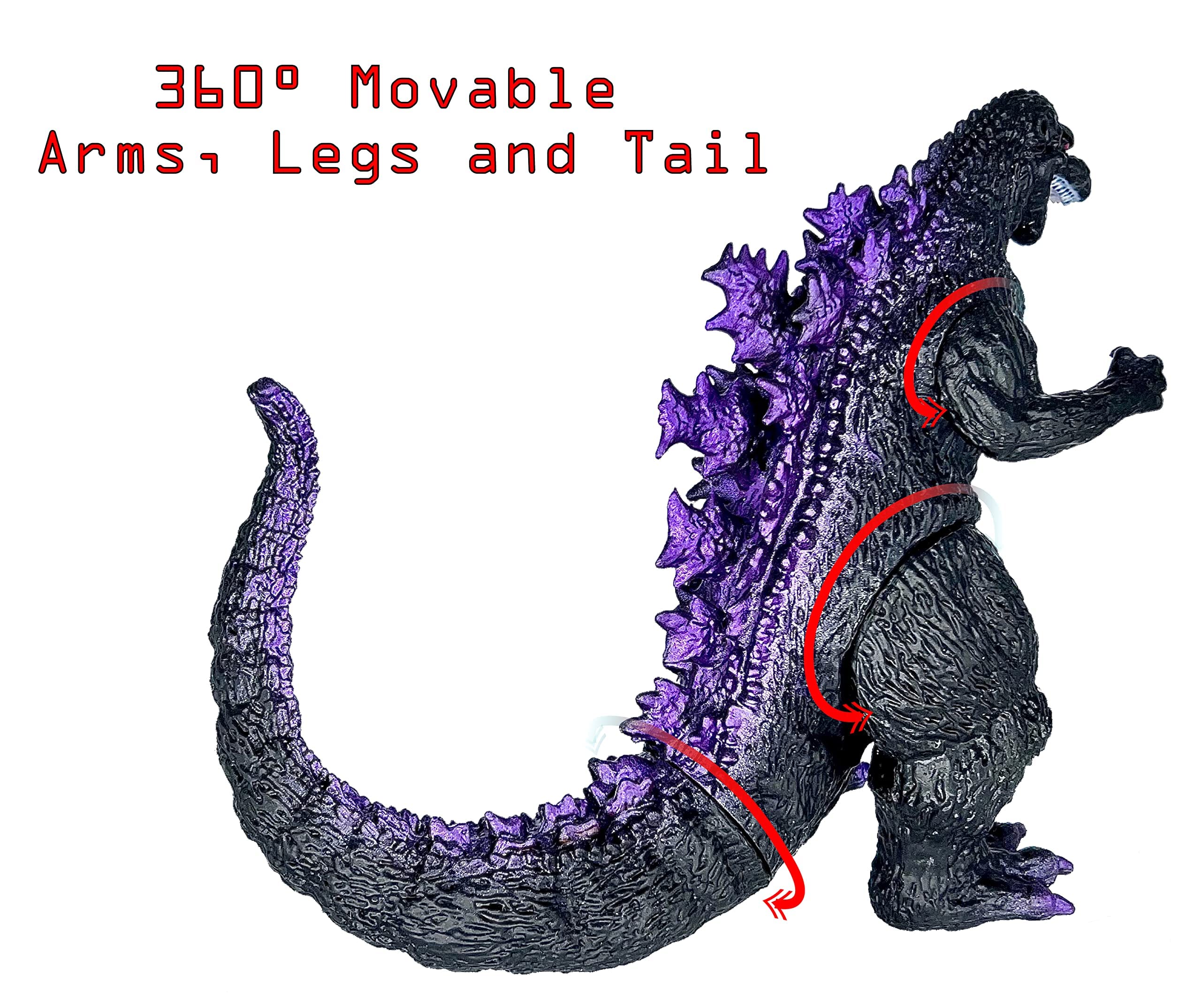 TwCare Classic 1954 65th Anniversary vs Heisei Era Godzilla Toy, Movie Series Movable Joints Action Figures Birthday Gift for Boys and Girls, Travel Bag