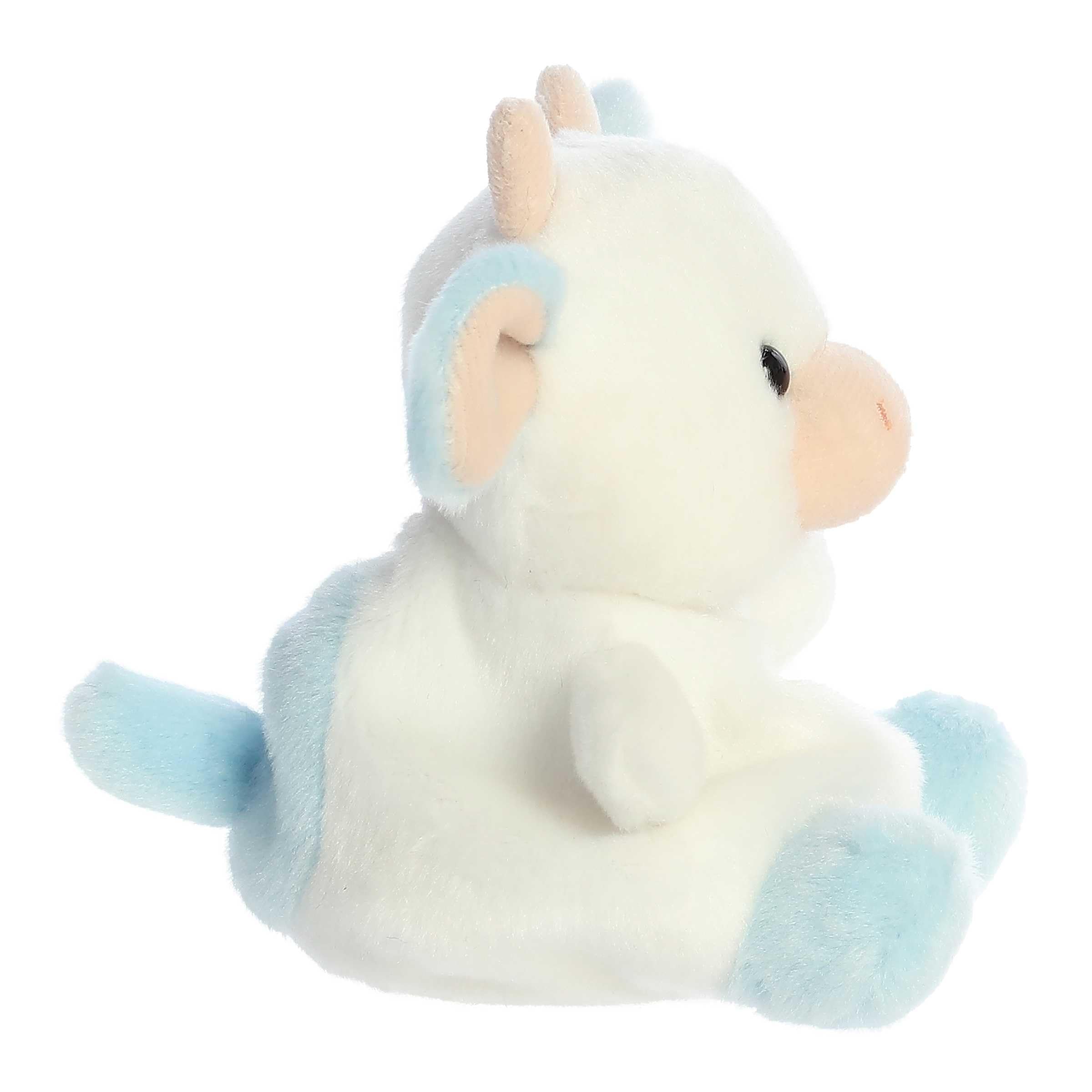 Aurora® Adorable Palm Pals™ Skyla Blueberry Cow™ Stuffed Animal - Pocket-Sized Play - Collectable Fun - Blue 5 Inches