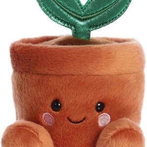 Aurora® Adorable Palm Pals™ Terra Potted Plant™ Stuffed Animal - Pocket-Sized Play - Collectable Fun - Brown 5 Inches