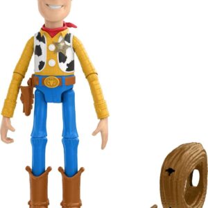 Mattel Disney Pixar Toy Story Toys, Launching Lasso Woody Action Figure, Collectible Gifts for Kids