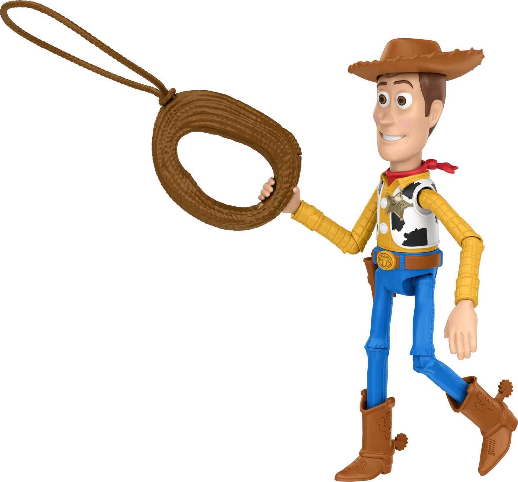 Mattel Disney Pixar Toy Story Toys, Launching Lasso Woody Action Figure, Collectible Gifts for Kids