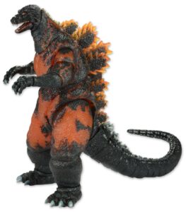 neca classic 1995 burning godzilla head to tail action figure, 12"