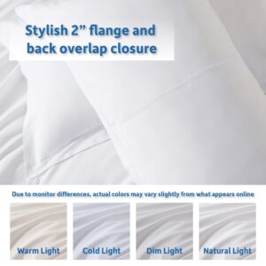 Nestl White Duvet Cover Full Size - Soft Double Brushed Full Size Duvet Cover Set, 3 Piece, with Button Closure, 1 Duvet Cover 80x90 inches and 2 Pillow Shams