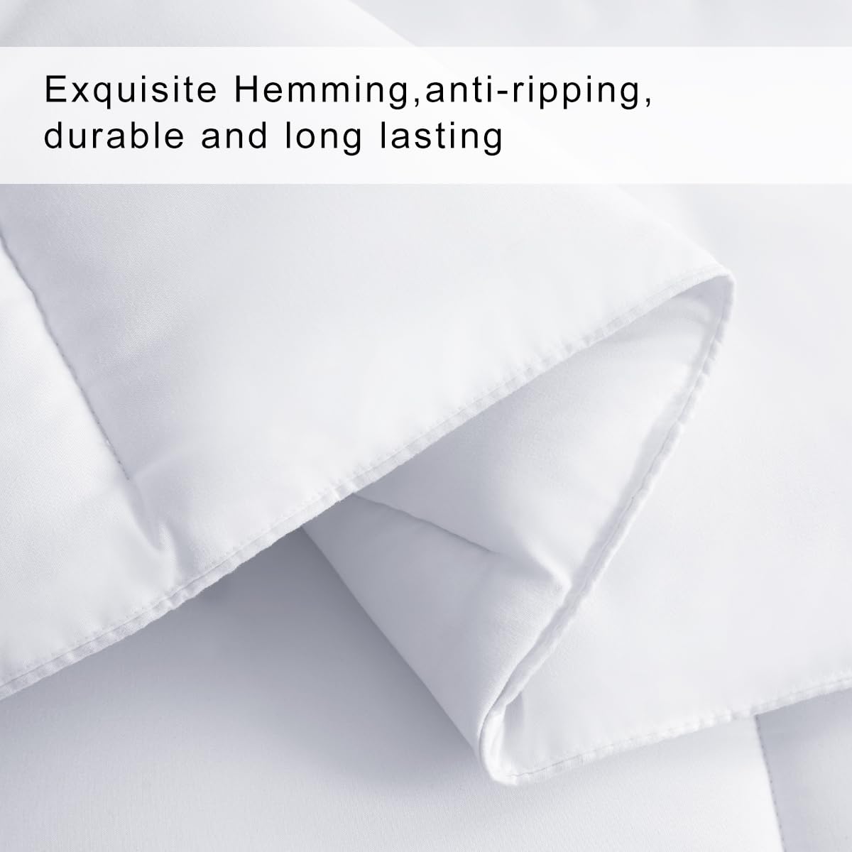 COHOME All Season Queen Size Cooling Comforter，Fluffy Down Alternative Comforter - Quilted Duvet Insert with Corner Tabs - Luxury Soft Hotel Comforter - Reversible - Breathable - White