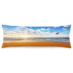 Body Pillow Cover,shoot morning amazing sunrise sky Printed Long Pillow Cases Protector with Zipper Decor Soft Large Covers Cushion for Beding,Couch,Sofa,Home Gift 20"x54"