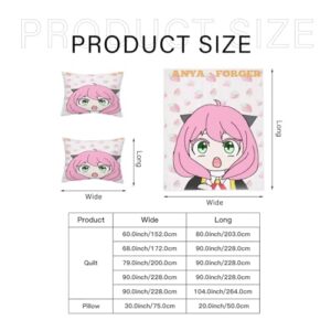 MAPH 3pcs S-PY Cartoon Family Duvet Cover,Twin Bedding Sets,Kawaii Bedding, Anime Comforter Bedspread Quilt Cover,Kawaii Beding Gifts for Teenage Boys Girls,2 Pillow Sham 60x80 Inch(Twin)