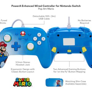 PowerA Enhanced Wired Controller for Nintendo Switch - Mario Pop Art