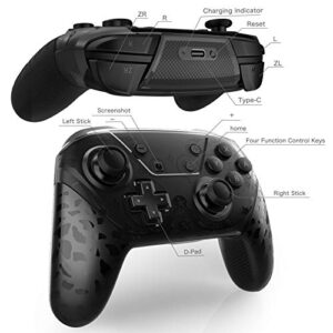 YCCTEAM Wireless Pro Controller Gamepad Compatible with Switch Support NFC, Wakeup, Screenshot and Vibration Functions