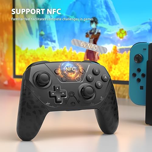 YCCTEAM Wireless Pro Controller Gamepad Compatible with Switch Support NFC, Wakeup, Screenshot and Vibration Functions