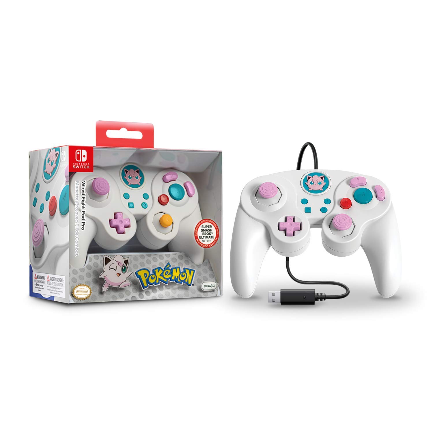 PDP Gaming Pokemon Jiggly Puff GameCube Wired Fight Pad Pro Controller: Jiggly Puff - Nintendo Switch