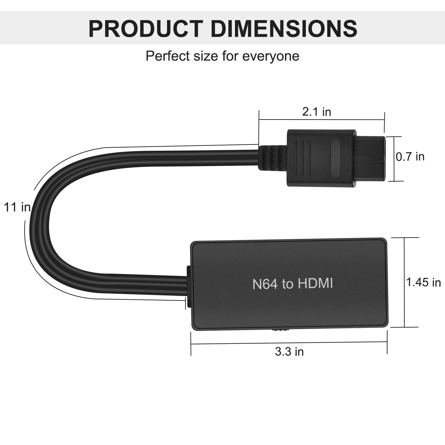 Azduou N64 to HDMI Converter Converts N64 Game Console Video Signal to HDMI Signal HDTV Cable for NGC/ N64/ Super NES