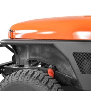 Paramount Automotive 51-0041 Black Front Steel Fender with Mesh Insert (Jeep Wrangler TJ)