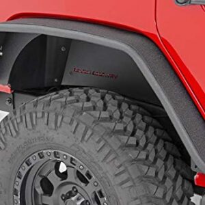 Rough Country 5" Rear Tubular Fender Flares for 07-18 Jeep Wrangler JK - 10532