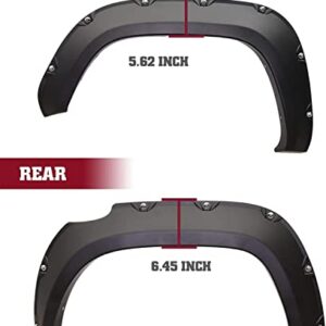 TAC Fender Flares Cover Compatible with 2016-2023 Toyota Tacoma Truck Off-road 4pcs Matte Black Smooth Front & Rear Pocket Rivet Style Pickup All Beds (Single Rear Wheel only)