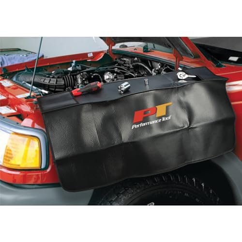 Performance Tool W80583 Fender Cover with Foam Packing and Tool Pockets to Protect Vehicle During Maintenance, 33-Inch x 24-Inch