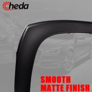 CHEDA Fender Flares Kit Compatible with 2005-2011 Dodge Dakota with 5.4ft (64.9") Bed, Fits for 4 Door Crew Cab Only