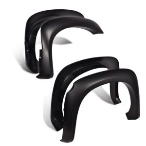 CHEDA Fender Flares Kit Compatible with 2005-2011 Dodge Dakota with 5.4ft (64.9") Bed, Fits for 4 Door Crew Cab Only