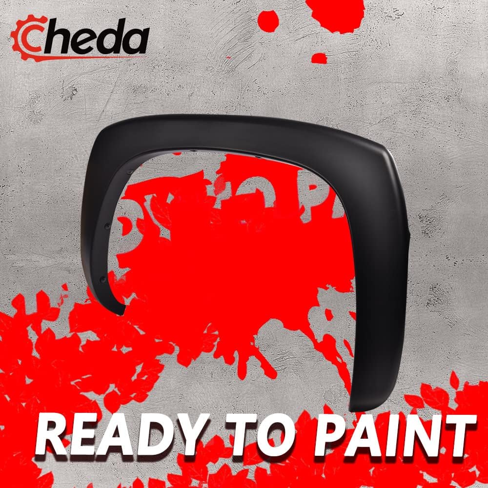 CHEDA Fender Flares Kit Compatible with 2005-2011 Dodge Dakota with 5.4ft (64.9") Bed, Fits for 4 Door Crew Cab Only