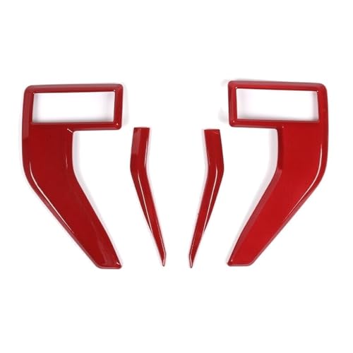 JXWNDPK Red Front Fender Side Vent Outlet Cover Trim Decoration