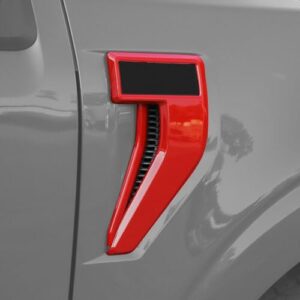 JXWNDPK Red Front Fender Side Vent Outlet Cover Trim Decoration