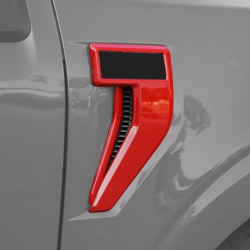 JXWNDPK Red Front Fender Side Vent Outlet Cover Trim Decoration