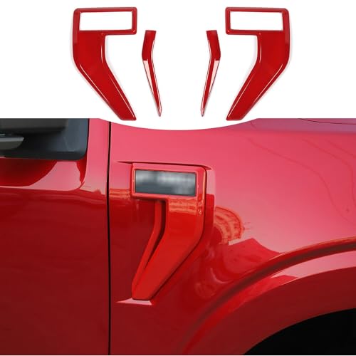 JXWNDPK Red Front Fender Side Vent Outlet Cover Trim Decoration