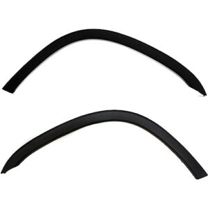 jijigua set of 2 fender flares moulding trim wheel opening molding front black plastic pack 14482685 74155s10000 ho1291101,easy to install,adapt to your car,free return