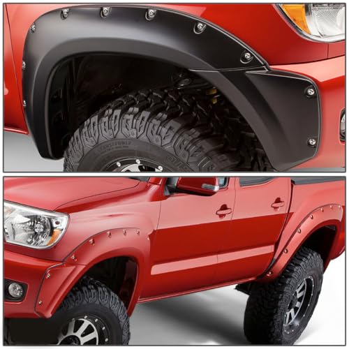 JXWNDPK 4pcs Wheel Fender Flares Front Rear Left Driver Right Passenger Abs Plastic Pocket Riveted Style 55680PM