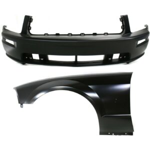 mysihasiha 1pc fender front driver left side primed steel plastic with molding holes kit and pkg 14891092