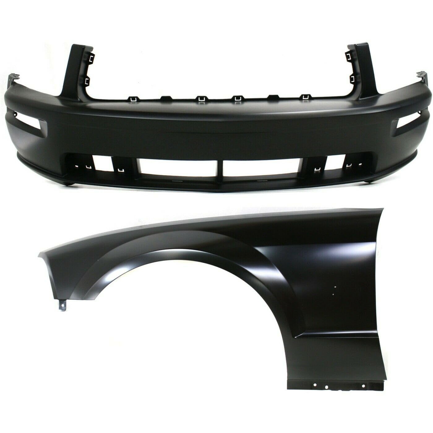 Mysihasiha 1pc Fender Front Driver Left Side Primed Steel Plastic With Molding Holes Kit And Pkg 14891092