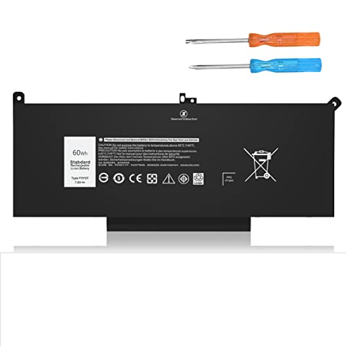 VNYUNQWE F3YGT Latitude 7480 Battery 7490 Battery 2X39G 60WH for Dell Latitude 12 7000 7280 7290/13 7000 7380 7390 P29S002/14 7000 7480 7490 P73G002 Series DM3WC KG7VF P73G 451-BBYE 453-BBCF