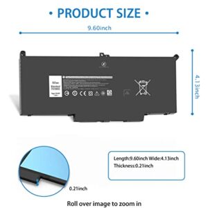 VNYUNQWE F3YGT Latitude 7480 Battery 7490 Battery 2X39G 60WH for Dell Latitude 12 7000 7280 7290/13 7000 7380 7390 P29S002/14 7000 7480 7490 P73G002 Series DM3WC KG7VF P73G 451-BBYE 453-BBCF