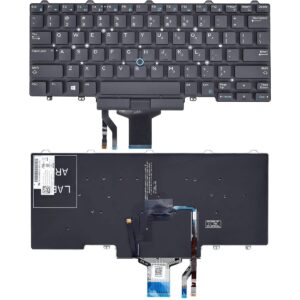 Replacement Backlight Keyboard for Dell Latitude E5450 E5470 E7450 E7470, Latitude 5480 5490 5491 7480 7490 Series Laptop, Latitude E5450 E5470 E7450 E7470 Replacement Keyboard with Pointer US Layout