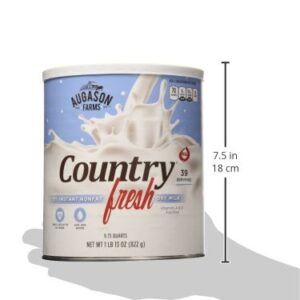 Augason Farms Country Fresh 100% Real Instant Nonfat Dry Milk, 1 lb, 13 oz.