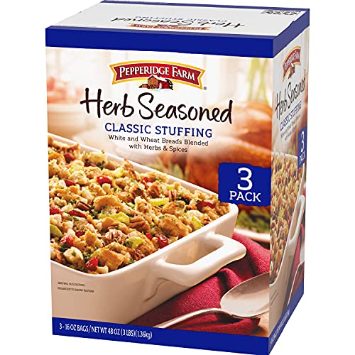 Pepperidge Farm Herb Seasoned Classic Stuffing, 16 Oz (Pack of 3)